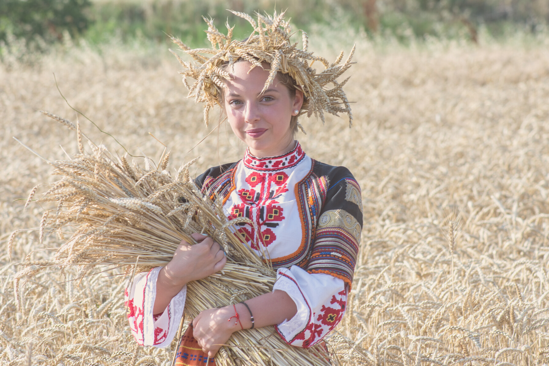 Bulgarian Woman with Hays